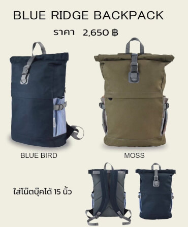 FEELFREE BLUE RIDGE BACKPACK กระเป๋ากันน้ำ กระเป๋าเป้กันน้ำ พรีเมี่ยม สี BLUE BIRD_10